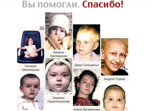 Дети из числа тех, на чье лечение собраны средства в рамках проекта "Дети "Кавказского узла". Скриншот фрагмента страницы сайта Российского фонда помощи (www.rusfond.ru) Дети из числа тех, на чье лечение собраны средства в рамках проекта "Дети "Кавказского узла". Скриншот фрагмента страницы сайта Российского фонда помощи (www.rusfond.ru)