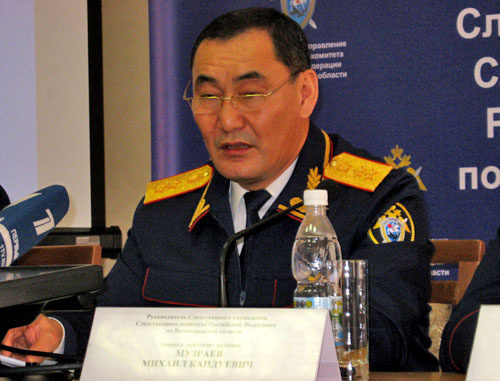 Михаил Музраев во время пресс-конференции. Волгоград, 14 января 2012 г. Фото Вячеслава Ященко для "Кавказского узла" Михаил Музраев во время пресс-конференции. Волгоград, 14 января 2012 г. Фото Вячеслава Ященко для "Кавказского узла"