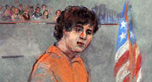 Джохар Царнаев, рисунок из зала суда в Бостоне. Фото: http://www.svoboda.org/content/us-terror-tsarnaev/25427304.html Джохар Царнаев, рисунок из зала суда в Бостоне. Фото: http://www.svoboda.org/content/us-terror-tsarnaev/25427304.html