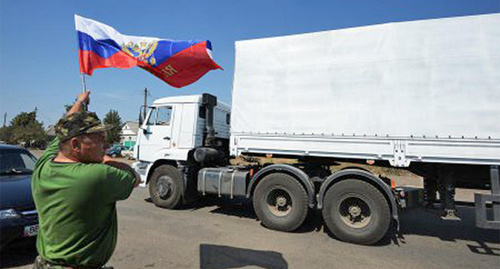 Машина гуманитарного конвоя. Фото: http://dnr-news.com/dnr/2555-rossiyskiy-gumanitarnyy-konvoy-pribyl-v-lugansk-na-fone-protestov-kieva-i-zapada.html Машина гуманитарного конвоя. Фото: http://dnr-news.com/dnr/2555-rossiyskiy-gumanitarnyy-konvoy-pribyl-v-lugansk-na-fone-protestov-kieva-i-zapada.html