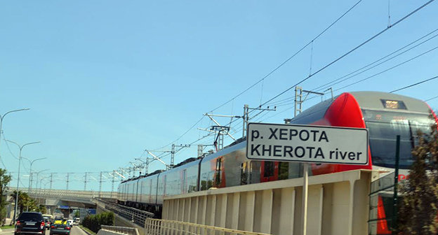 Скоростной поезд "Ласточка". Фото Светланы Кравченко для "Кавказского узла" 