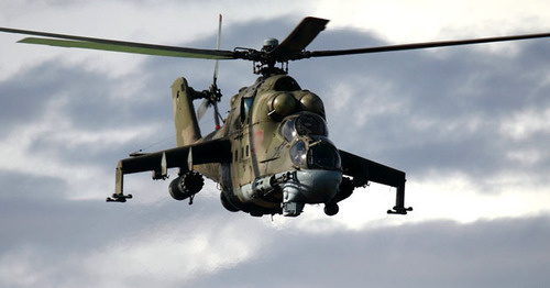 Вертолет Ми-24. Фото: Russian Air Force Mil Mi-24P Dvurekov-4 https://ru.wikipedia.org Вертолет Ми-24. Фото: Russian Air Force Mil Mi-24P Dvurekov-4 https://ru.wikipedia.org