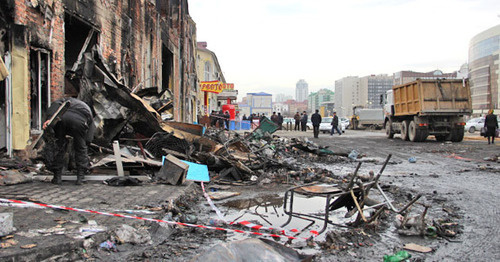 Рынок "Беркат" после боестолкновений. Грозный, 5 декабря 2014 г. Фото Магомеда Магомедова для "Кавказского узла" Рынок "Беркат" после боестолкновений. Грозный, 5 декабря 2014 г. Фото Магомеда Магомедова для "Кавказского узла"