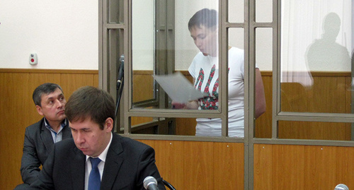 Надежда Савченко в Донецком городском суде, 4 февраля 2016 года.
Фото Константина Волгина для "Кавказского узла"