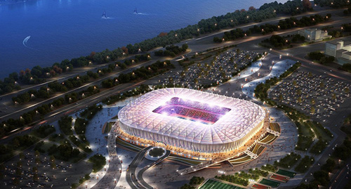 Макет нового стадиона в Ростове-на Дону. Фото: http://www.football18.ru/города/ Макет нового стадиона в Ростове-на Дону. Фото: http://www.football18.ru/города/