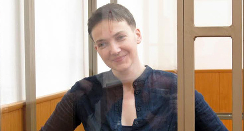 Надежда Савченко в Донецком городском суде, 17 февраля 2016 года. Фото Константина Волгина для "Кавказского узла" Надежда Савченко в Донецком городском суде, 17 февраля 2016 года. Фото Константина Волгина для "Кавказского узла"