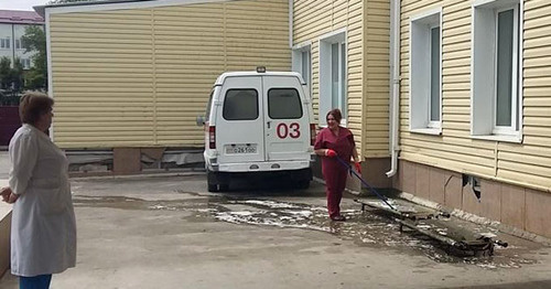 Больница в Цхинвале. 19 мая 2016 г. Фото Арсена Козаева для "Кавказского узла" Больница в Цхинвале. 19 мая 2016 г. Фото Арсена Козаева для "Кавказского узла"