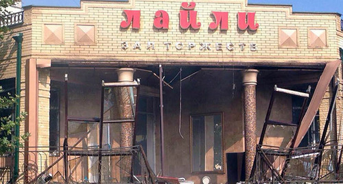 Взрыв баллона с газом произошел сегодня в махачкалинском банкетном зале "Лайли". Фото: Башир Алиев Взрыв баллона с газом произошел сегодня в махачкалинском банкетном зале "Лайли". Фото: Башир Алиев