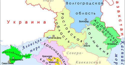 Карта Южного федерального округа. Фото: Савин А.С. https://ru.wikipedia.org/ Карта Южного федерального округа. Фото: Савин А.С. https://ru.wikipedia.org/