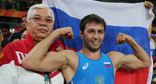 Сослан Рамонов после финального поединка. Фото: Григорий Аванян, Федерация спортивной борьбы России, Wrestrus.ru Сослан Рамонов после финального поединка. Фото: Григорий Аванян, Федерация спортивной борьбы России, Wrestrus.ru