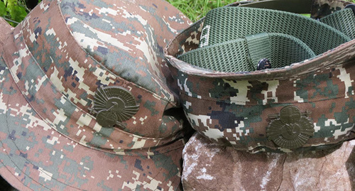 Головной убор солдата армии НКР. Фото Алвард Григорян для Кавказского узла" Головной убор солдата армии НКР. Фото Алвард Григорян для Кавказского узла"