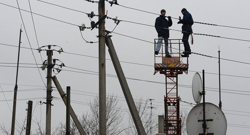 Ремонтные работы на ЛЭП. Фото: © Sputnik / Михаил Воскресенский, http://sputnik-ossetia.ru/South_Ossetia/20161107/3268051.html Ремонтные работы на ЛЭП. Фото: © Sputnik / Михаил Воскресенский, http://sputnik-ossetia.ru/South_Ossetia/20161107/3268051.html