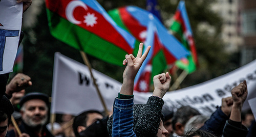 Митинг в Баку. Ноябрь 2014 г. Фото Азиза Каримова для "Кавказского узла" Митинг в Баку. Ноябрь 2014 г. Фото Азиза Каримова для "Кавказского узла"