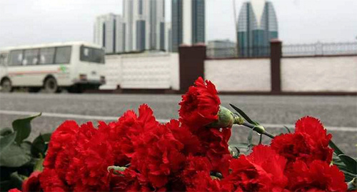 Траурные гвоздики. Фото http://www.warchechnya.ru/news/pokhorony_pogibshikh_policejskikh_proshli_v_chechne/2016-12-20-3426 Траурные гвоздики. Фото http://www.warchechnya.ru/news/pokhorony_pogibshikh_policejskikh_proshli_v_chechne/2016-12-20-3426