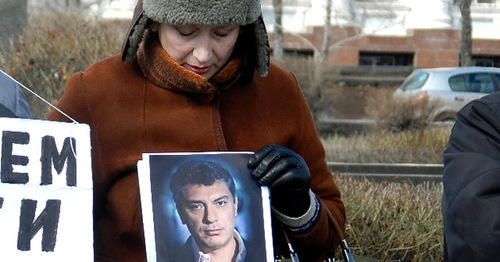 Митинг памяти Бориса Немцова. Волгоград, 26 февраля 2017 г. Фото Татьяны Филимоновой для "Кавказского узла" Митинг памяти Бориса Немцова. Волгоград, 26 февраля 2017 г. Фото Татьяны Филимоновой для "Кавказского узла"