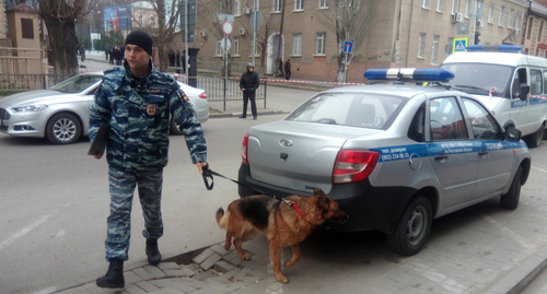 Кинолог на месте взрыва в Ростове-на-Дону
Фото Константина Волгина для "Кавказского узла" Кинолог на месте взрыва в Ростове-на-Дону
Фото Константина Волгина для "Кавказского узла"