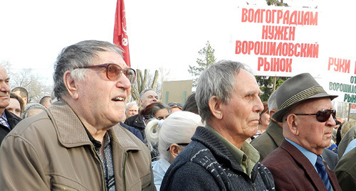 Участники митинга в Волгограде . Фото Татьяныф Филимоновой для "Кавказского узла" Участники митинга в Волгограде . Фото Татьяныф Филимоновой для "Кавказского узла"
