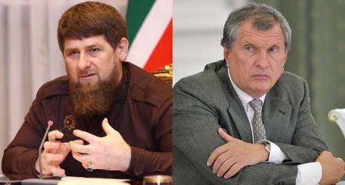 Рамзан Кадыров и Игорь Сечин. Коллаж "Кавказского узла", источники фото: vk.com/ramzan и kremlin.ru Рамзан Кадыров и Игорь Сечин. Коллаж "Кавказского узла", источники фото: vk.com/ramzan и kremlin.ru