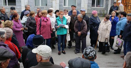 Пикет шахтеров в Гуково. 9 октября 2017 г. Фото Вячеслава Прудникова для "Кавказского узла" Пикет шахтеров в Гуково. 9 октября 2017 г. Фото Вячеслава Прудникова для "Кавказского узла"