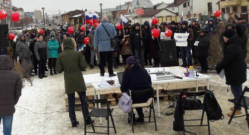 "Забастовка избирателей" в Ставрополе. 28 января 2018 года. Фото: Артем Бекетов, https://vk.com/zabastovka_sochee "Забастовка избирателей" в Ставрополе. 28 января 2018 года. Фото: Артем Бекетов, https://vk.com/zabastovka_sochee