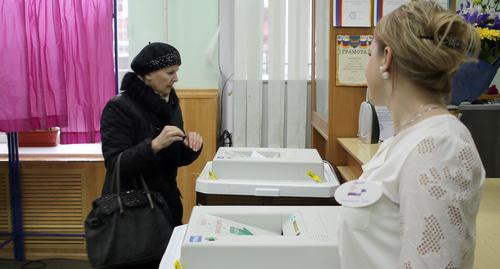 На избирательном участке 18 марта 2018 года. Фото Вячеслава Прудникова для "Кавказского узла" На избирательном участке 18 марта 2018 года. Фото Вячеслава Прудникова для "Кавказского узла"