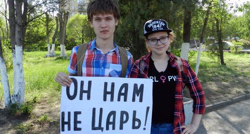 Участники митинга Навального в Волгограде. Фото Татьяны Филимоновой для "Кавказского узла" Участники митинга Навального в Волгограде. Фото Татьяны Филимоновой для "Кавказского узла"