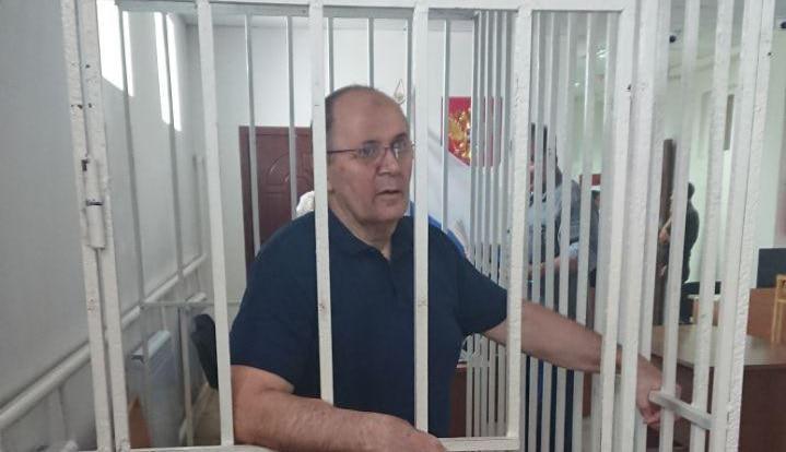 Оюб Титиев в зале судебного заседания. Чечня, 19 июля 2018 года. Фото пресс-службы ПЦ ("Кавказский узел" может сообщить название организации по запросу)