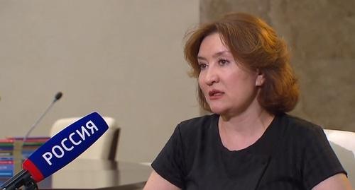 Елена Хахалева. Фото: кадр видео из репортажа телеканала "Россия-1", https://www.youtube.com/watch?v=UuCSFnpyx8I&t=573s Елена Хахалева. Фото: кадр видео из репортажа телеканала "Россия-1", https://www.youtube.com/watch?v=UuCSFnpyx8I&t=573s