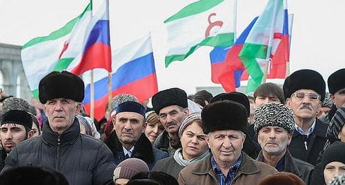 Митинг в Магасе. Октябрь 2018 г. Фото: Пресс-служба главы Республики Ингушетия Митинг в Магасе. Октябрь 2018 г. Фото: Пресс-служба главы Республики Ингушетия