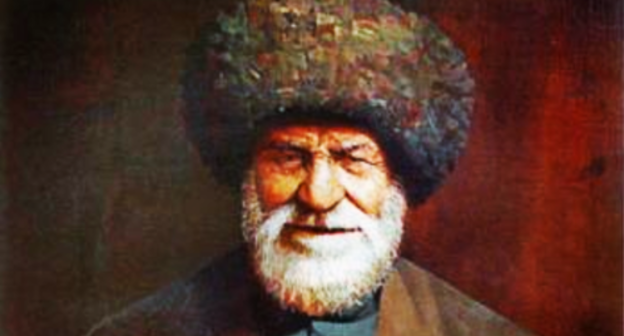 Фрагмент портрета Кязима Мечиева. Борис Гуданаев. Источник -http://www.elbrusoid.org/foto/elbrusoid/2631/ Фрагмент портрета Кязима Мечиева. Борис Гуданаев. Источник -http://www.elbrusoid.org/foto/elbrusoid/2631/
