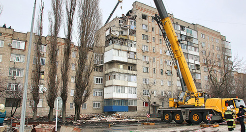Дом, разрушенный в результате взрыва в Шахтах. Фото Вячеслава Прудникова для "Кавказского узла" Дом, разрушенный в результате взрыва в Шахтах. Фото Вячеслава Прудникова для "Кавказского узла"