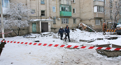 Дом, пострадавший от взрыва. Шахты, январь 2019 года. Фото Вячеслава Прудникова для "Кавказского узла" Дом, пострадавший от взрыва. Шахты, январь 2019 года. Фото Вячеслава Прудникова для "Кавказского узла"