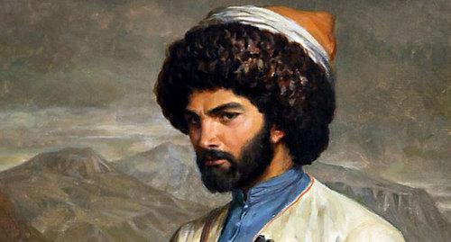 Хаджи-Мурат на фоне села Хунзах. Рисунок Г. Г. Гагарина, 1848. Фото https://ru.wikipedia.org/wiki/Хаджи-Мурат
Хаджи-Мурат на фоне села Хунзах. Рисунок Г. Г. Гагарина, 1848. Фото https://ru.wikipedia.org/wiki/Хаджи-Мурат