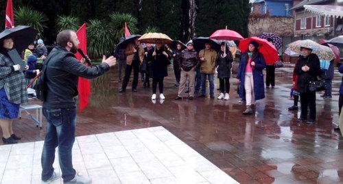 Митинг, организованный "Левым фронтом". Фото Ларисы Пушистовой для "Кавказского узла" Митинг, организованный "Левым фронтом". Фото Ларисы Пушистовой для "Кавказского узла"