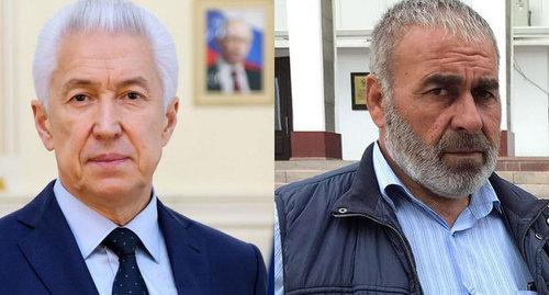 Владимир Васильев, Муртазали Гасангусейнов. Фото: https://derbrayon.ru/news/obshestvo/glavoj-rd-izbran-vladimir-vasil-ev, патимат Махмудова, коллаж "Кавказского узла" Владимир Васильев, Муртазали Гасангусейнов. Фото: https://derbrayon.ru/news/obshestvo/glavoj-rd-izbran-vladimir-vasil-ev, патимат Махмудова, коллаж "Кавказского узла"