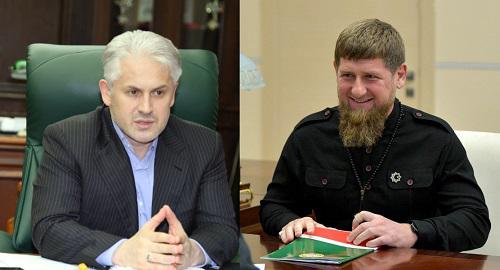 Муслим Хучиев и Рамзан Кадыров. Коллаж "Кавказского узла". Фото: пресс-служба Минэкономтерразвития Чечни, пресс-служба Кремля.
Источник: http://economy-chr.ru/?p=1450
http://kremlin.ru/catalog/persons/146/events/57797 Муслим Хучиев и Рамзан Кадыров. Коллаж "Кавказского узла". Фото: пресс-служба Минэкономтерразвития Чечни, пресс-служба Кремля.
Источник: http://economy-chr.ru/?p=1450
http://kremlin.ru/catalog/persons/146/events/57797