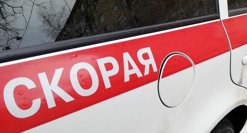 Надпись на бору автомобиля скорой помощи. Фото Нины Тумановой для "Кавказского узла" Надпись на бору автомобиля скорой помощи. Фото Нины Тумановой для "Кавказского узла"
