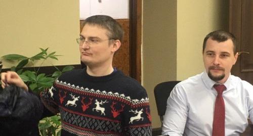 Михаил Беньяш и один из его адвокатов Феликс Вертегель. Фото Анны Грицевич для "Кавказского узла". Михаил Беньяш и один из его адвокатов Феликс Вертегель. Фото Анны Грицевич для "Кавказского узла".