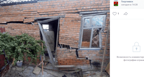 Оползень в Георгиевске. Фото Скриншот публикации об оползне в Георгиевске 9 апреля 2019 года, https://vk.com/wall-106611_291284 Оползень в Георгиевске. Фото Скриншот публикации об оползне в Георгиевске 9 апреля 2019 года, https://vk.com/wall-106611_291284