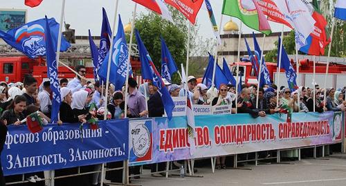 Первомайская демонстрация в Грозном 01.05.2019. Фото: Пресс-служба правительства Чечни http://chechnya.gov.ru/page.php?r=126&id=22367 Первомайская демонстрация в Грозном 01.05.2019. Фото: Пресс-служба правительства Чечни http://chechnya.gov.ru/page.php?r=126&id=22367