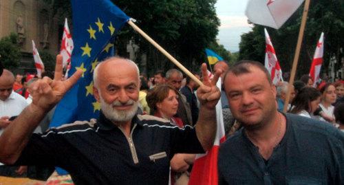 Участники шествия в Тбилиси. Фото Беслана Кмузова для "Кавказского узла". Участники шествия в Тбилиси. Фото Беслана Кмузова для "Кавказского узла".