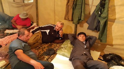 Участники голодовки в Махачкале. Фото Тимура Исаева для "Кавказского узла" Участники голодовки в Махачкале. Фото Тимура Исаева для "Кавказского узла"