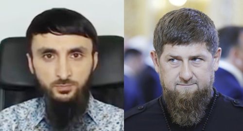 Тумсо Абдурахманов (слева) и Рамзан Кадыров. Коллаж "Кавказского узла". Скриншот пользователя ABU-SADDAM SHISHANI https://www.youtube.com/watch?v=LTbsDJBZa0I Sputnik/Mikhail Metzel/Pool via REUTERS
Тумсо Абдурахманов (слева) и Рамзан Кадыров. Коллаж "Кавказского узла". Скриншот пользователя ABU-SADDAM SHISHANI https://www.youtube.com/watch?v=LTbsDJBZa0I Sputnik/Mikhail Metzel/Pool via REUTERS