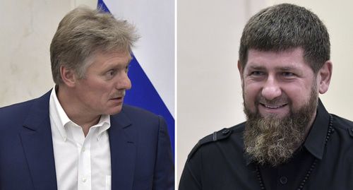 Дмитрий Песков (слева) и Рамзан Кадыров. Коллаж "Кавказского узла". Фото: Sputnik/Alexei Nikolsky/Kremlin via REUTERS Дмитрий Песков (слева) и Рамзан Кадыров. Коллаж "Кавказского узла". Фото: Sputnik/Alexei Nikolsky/Kremlin via REUTERS