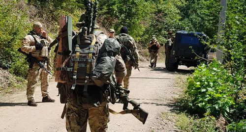 Югоосетинские пограничники в окрестностях села Цнелис. Фото: Анна Джиоева для "Кавказского узла" Югоосетинские пограничники в окрестностях села Цнелис. Фото: Анна Джиоева для "Кавказского узла"