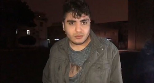 Мехман Гусейнов после избиения. Кадр видео со страницы Meydan.TV в Facebook https://www.facebook.com/MeydanTelevision/videos/1410082235827162/ Мехман Гусейнов после избиения. Кадр видео со страницы Meydan.TV в Facebook https://www.facebook.com/MeydanTelevision/videos/1410082235827162/