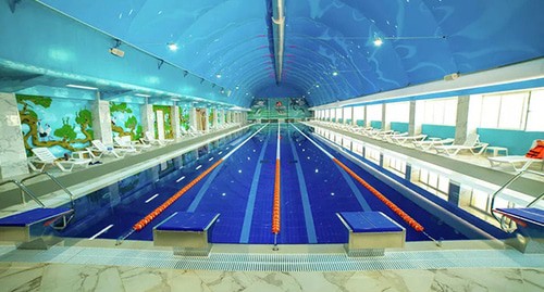 Бассейн "Анжи Арены". Фото: официальный сайт "Анжи Арена" https://anji-arena.ru/ Бассейн "Анжи Арены". Фото: официальный сайт "Анжи Арена" https://anji-arena.ru/