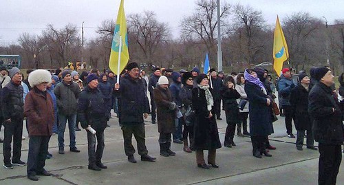Акция протеста в Элисте. Фото Бадмы Бюрчиева для "Кавказского узла" Акция протеста в Элисте. Фото Бадмы Бюрчиева для "Кавказского узла"