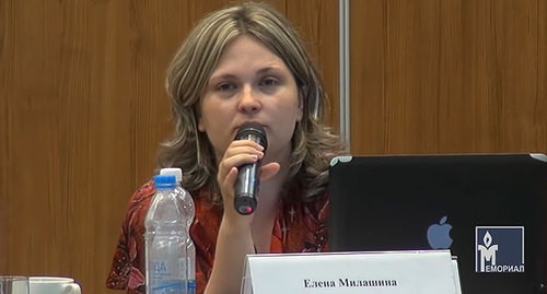 Елена Милашина. Скриншот видео YouTube-канала "ПЦ Мемориал" https://www.youtube.com/watch?v=8-BkcWQP5L0 Елена Милашина. Скриншот видео YouTube-канала "ПЦ Мемориал" https://www.youtube.com/watch?v=8-BkcWQP5L0