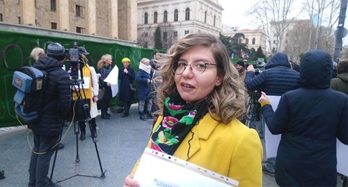 Натия Копалиани, журналист Аджарского ТВ. Тбилиси. Фото Беслана Кмузова для "Кавказского узла" Натия Копалиани, журналист Аджарского ТВ. Тбилиси. Фото Беслана Кмузова для "Кавказского узла"